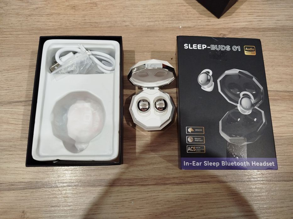 Słuchawki do spania Bluetooth biały nowe