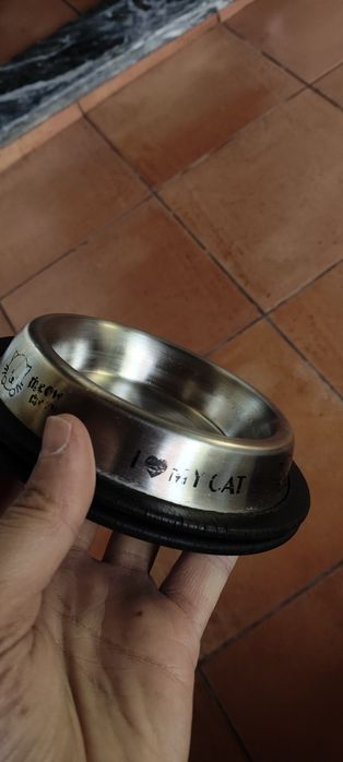 Comedouro gato Inox