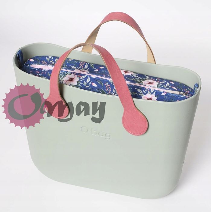Niebieski organizer do OBAG STANDARD róże pudrowy róż 2 kieszenie OMAY