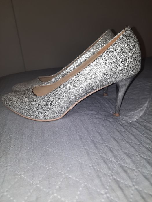 Szpilki srebrne rozm 40