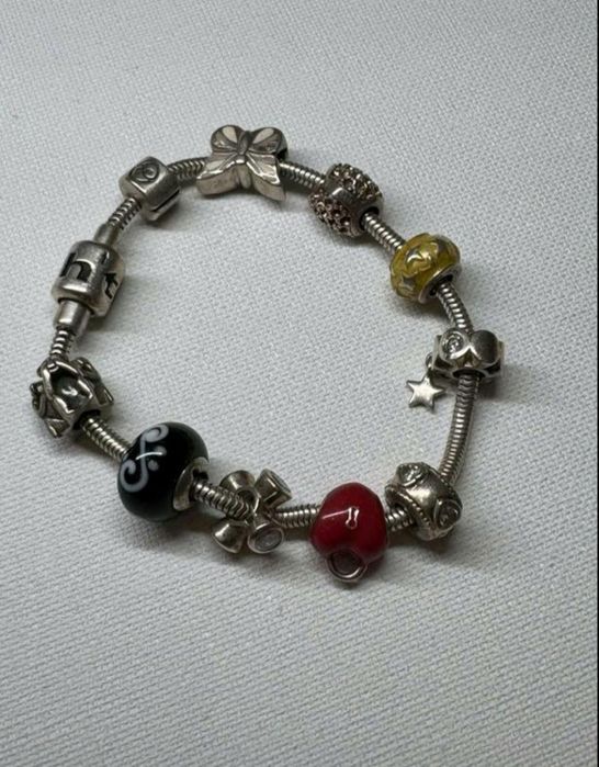 Срібний браслет truth pandora із 10 шарами 925  проба