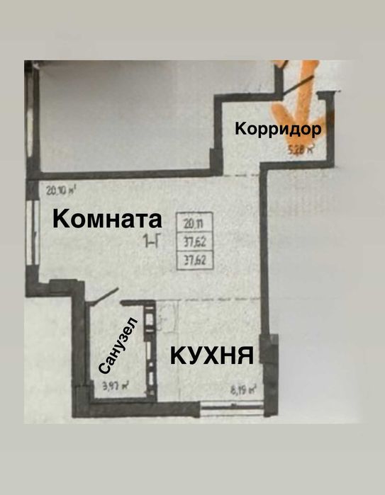 1-комнатная квартира по адресу ул. Николаевская (площадь 37,6 м²) - Atlanta.ua - фото 15