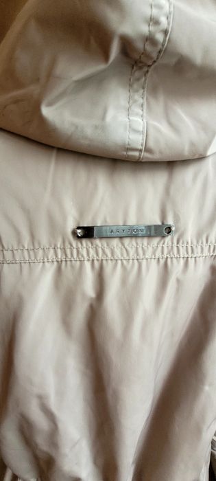 Parka kurtka ARYTON futro podpinka beżowa 36 S królik