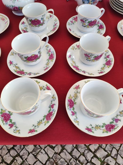 6 chávenas de Porcelana