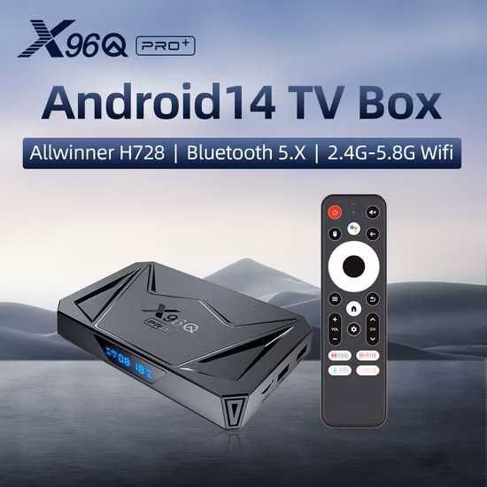 TV Box Android 14 _ 8K _ 8 Core _ Gigabit _ 4+32G _ X96Q Pro +