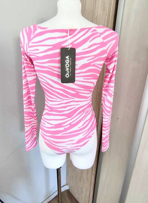 Body O’La Voga S/36 zebra różowo-białe nowe