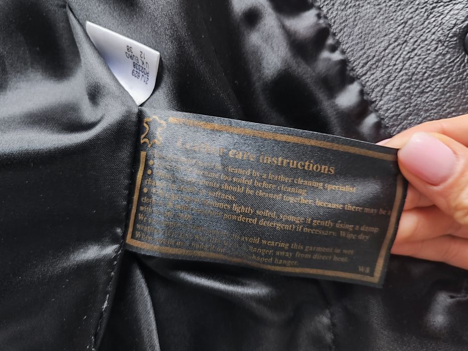 Skórzana kurtka żakiet retro vintage Y2K