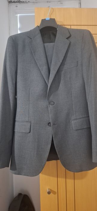 Fato Mango Slim Fit Cinza – Blazer 48 / Calças 42 – Novo