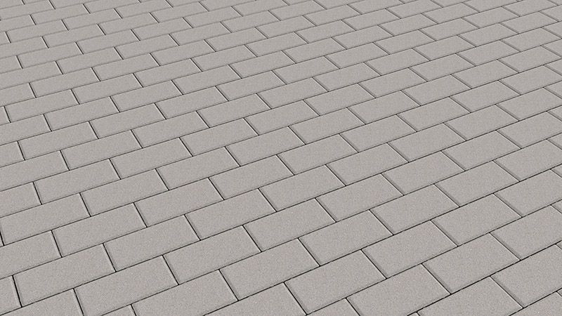 Kostka brukowa Cegiełka/Holland/Prostokąt szary 6 cm