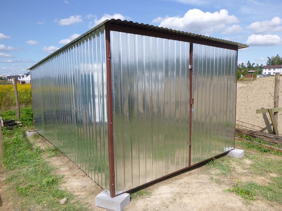 Garaż blaszany 2x3 ocynkowany Garaz Schowek Magazyn Garaże 2x3 3x3 3x4 3x5 3x6 producent !