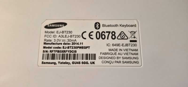 Teclado Bluetooth Samsung EJ-BT230489876876302100481