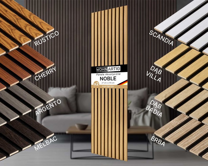 Lamele na filcu NOBLE 3D 275cm x 54cm - Dąb Villa i inne