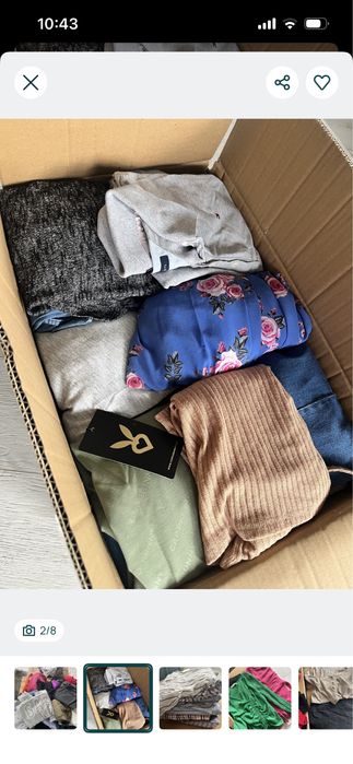 Paka ubran xs/s- m do dalszej sprzedaży ok 14,5kg