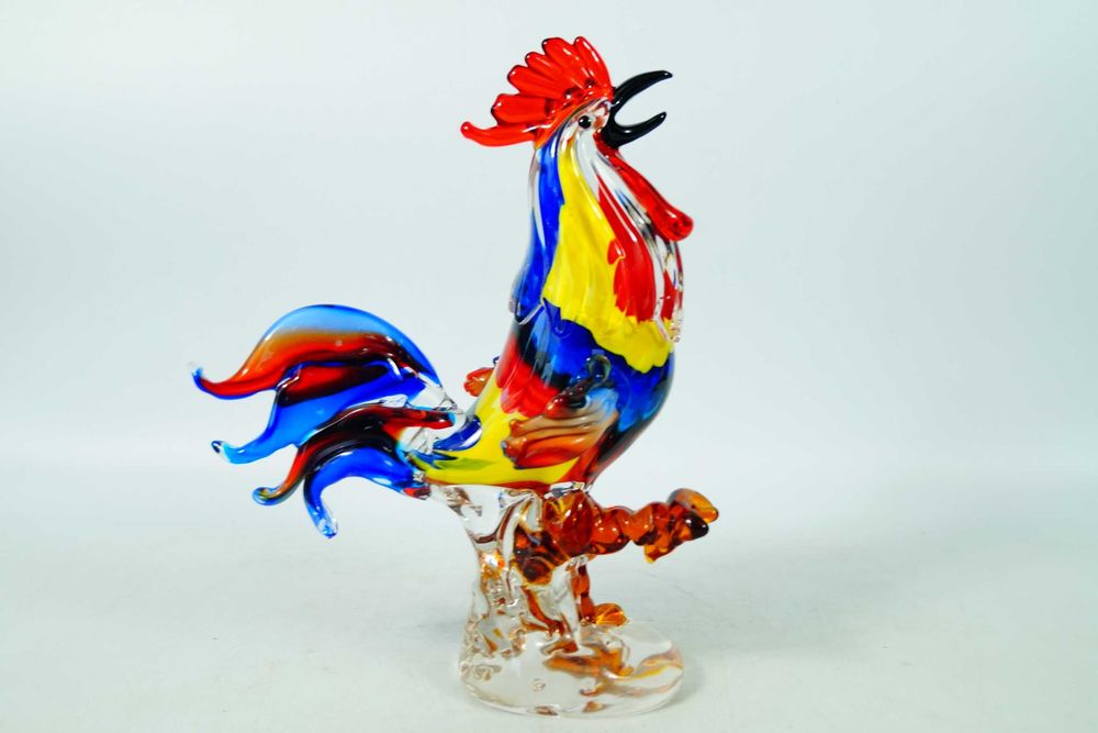 FIGURA szklana MURANO style kogut kogucik