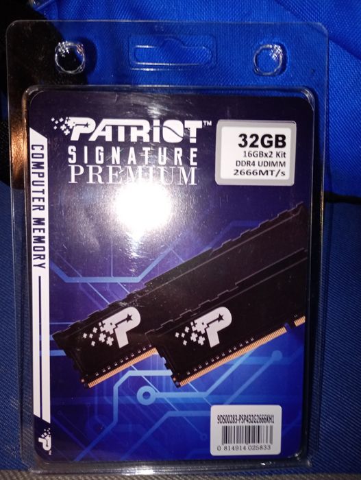 Pamięć RAM Patriot Signature Premium, DDR4 ,32GB,2666MHz, CL19