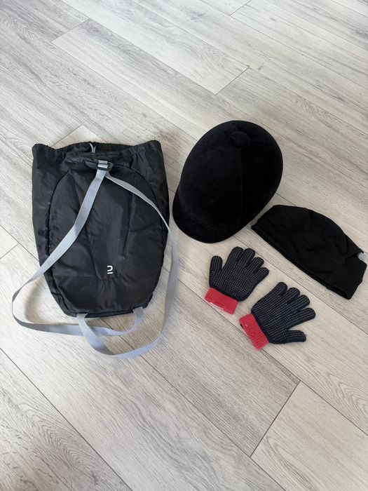 Kask jeździecki Fouganza - zestaw