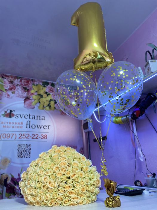 Букет из 51, 101 розы и опт.,цветы, доставка Днепр