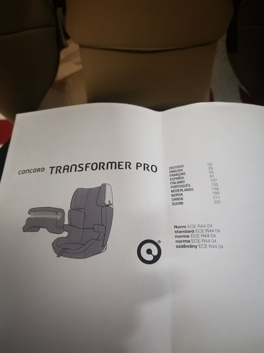 Cadeira auto Concord Transformer Pro
