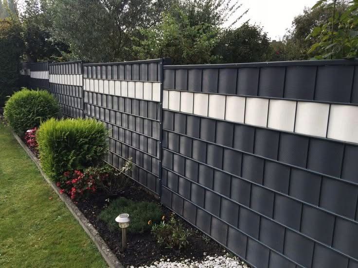 8 x Taśma ogrodzeniowa 19cm x 35m kolory kolor czarny klipsy