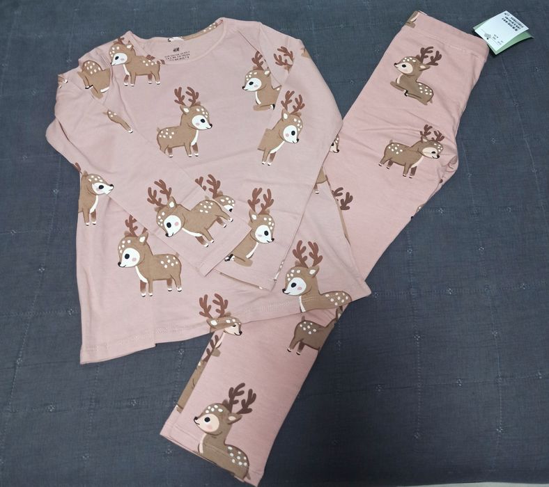 Nowy zestaw! H&M 122/128 dziewczynka reniferki