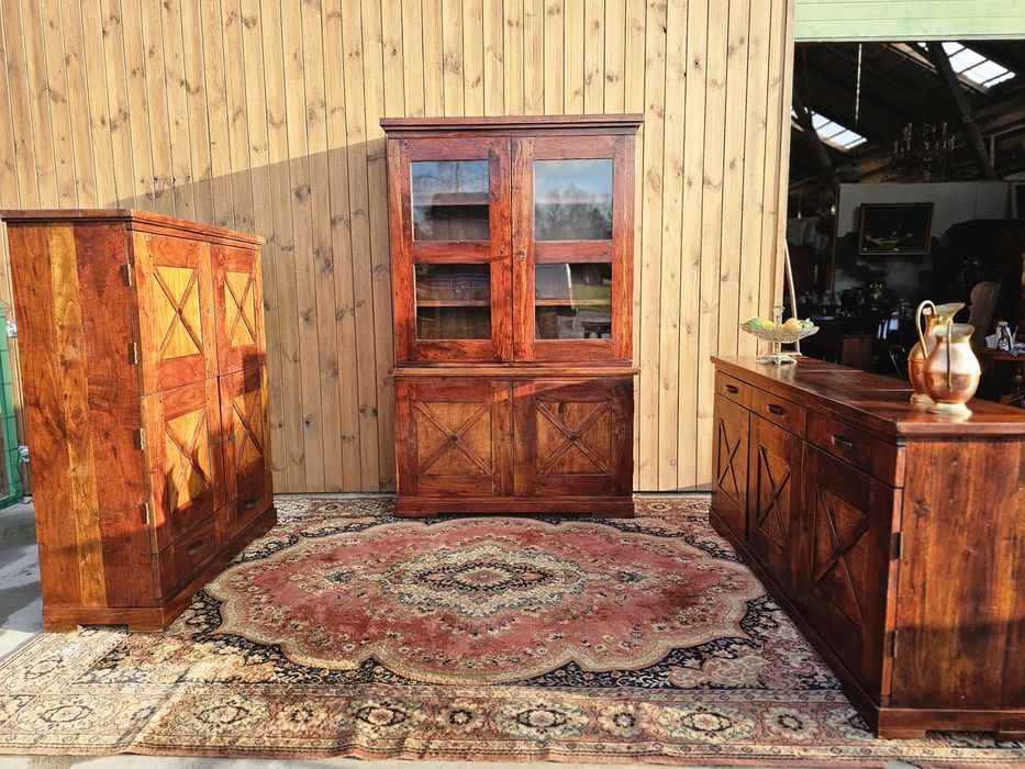 Witryna drewniana kolonialna prosta 140 cm #1614 Stylowy Węgrów