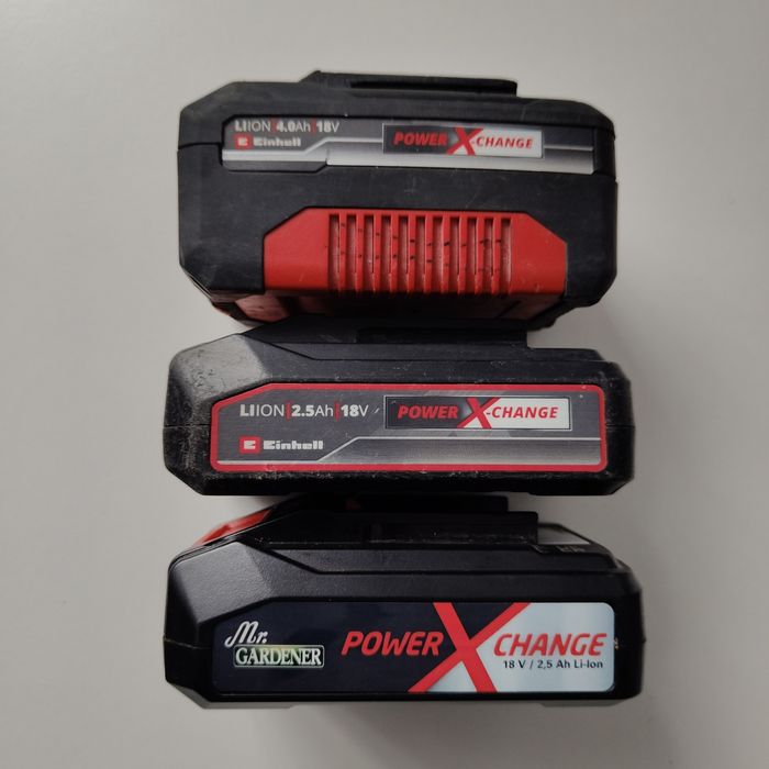 Akumulator bateria Einhell 3 sztuki 4.0 Ah/18V ,2.5 Ah/18V,2.5Ah/18V