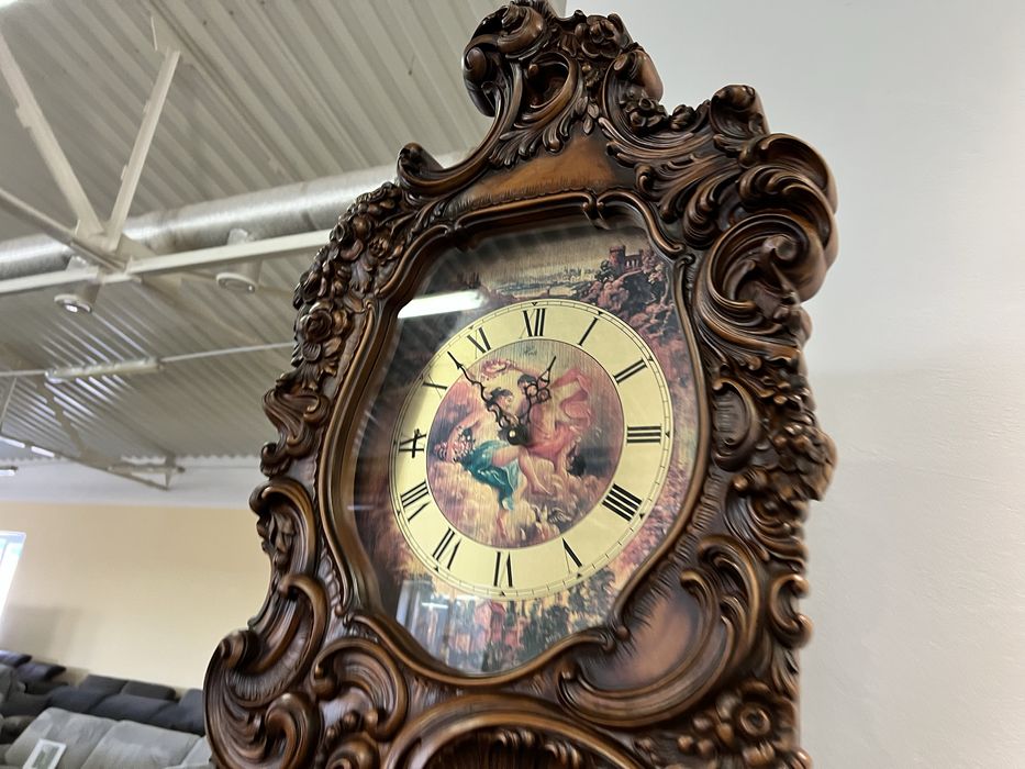 Годиник механічний з боє і мелодіями старовинний напольний масив