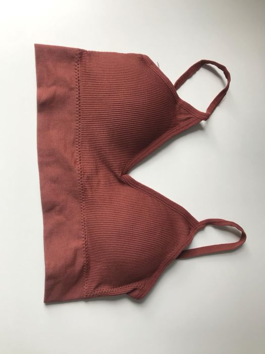 Top prążek biustonosz sportowy top