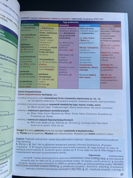 Język polski Reperytorium Egzamin ósmoklasisty GRAMATYKA