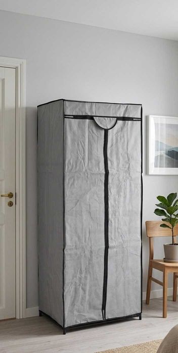 Garderoba Tekstylna Fela 60cm Szara Mobilna Lekka