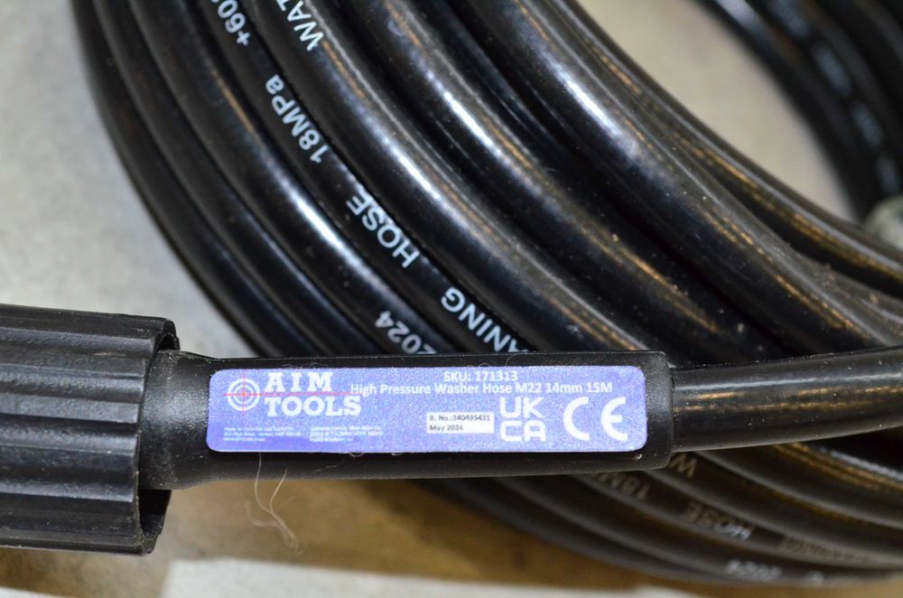 Wąż ciśnieniowy do myjki 15mb 180bar M22-14mm