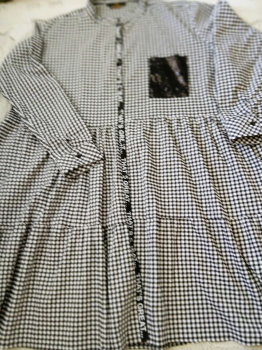 suknia biało - czarna roz.48