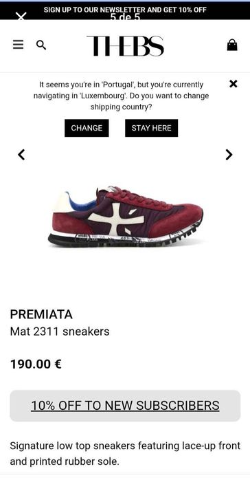 Sapatilhas premiata 41