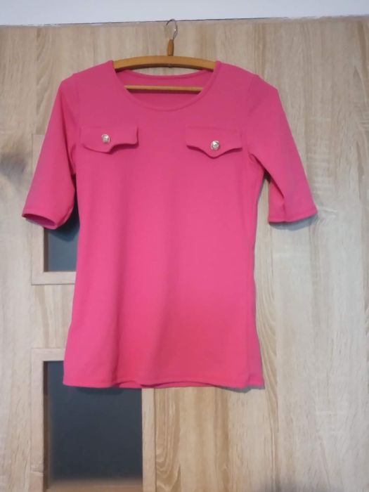 Bluzka prążek fuksja