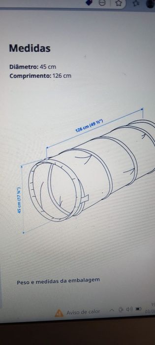 Tenda de brincar com túnel