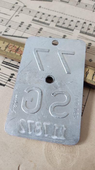 Matrícula de bicicleta Suiça antiga