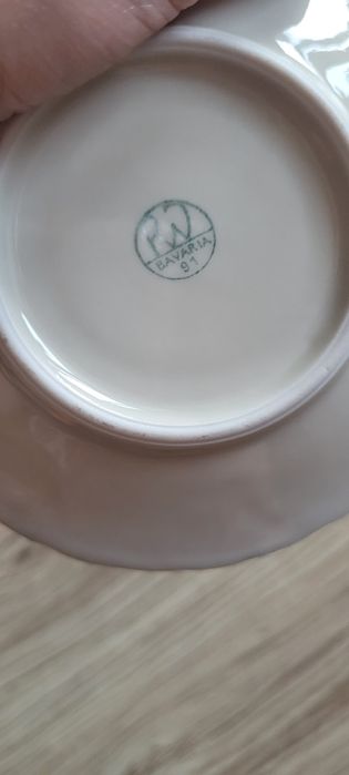 Filiżanki porcelanowe z talerzykiem Bawaria do ekspresso 2 sztuki