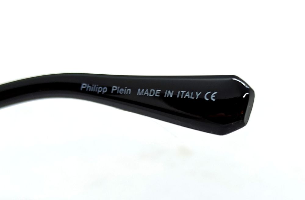 Philipp Plein очки капли мужские серый градиент в золотом металле