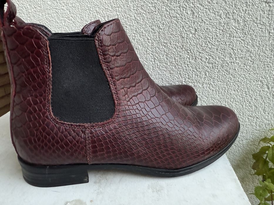Sztyblety r.35 jak nowe burgundowe Lasocki