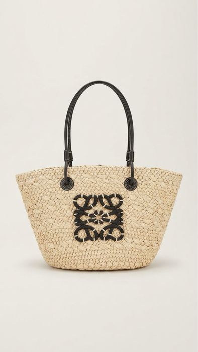 Сумка соломʼяна в стилі бренду Loewe