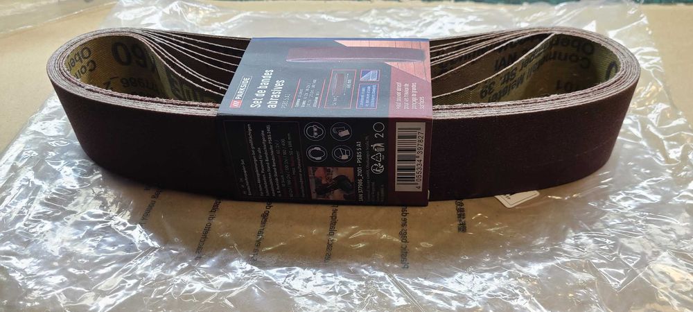 Ленты шлифовальные 50ммx686мм Parkside различной зернистости 9шт набор