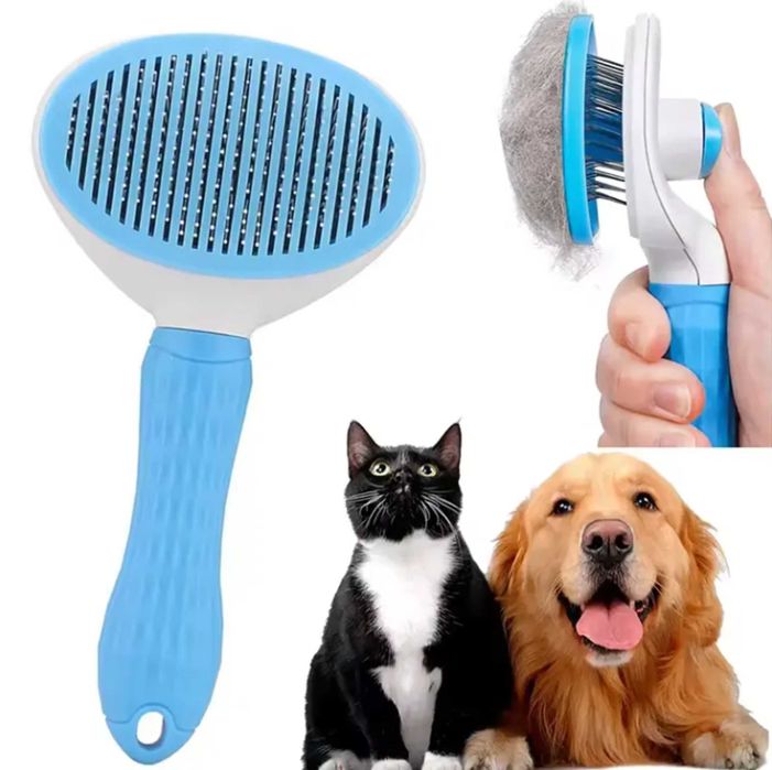 Szczotka do sierści dla psa, kota , samoczyszcząca