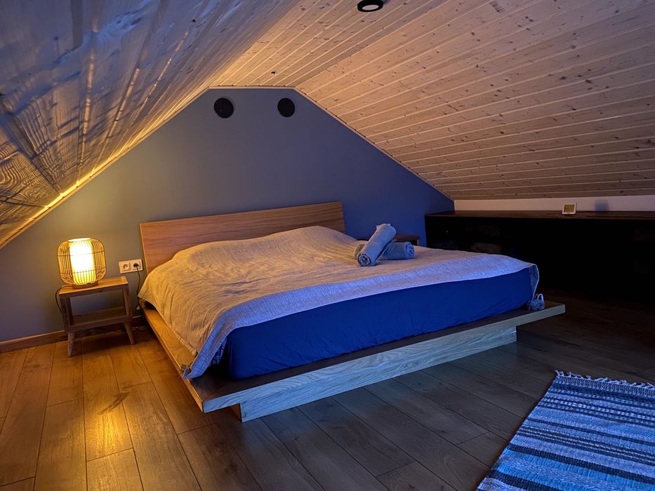 Domek  z banią z widokiem na góry  Łomnica- Góry Sowie