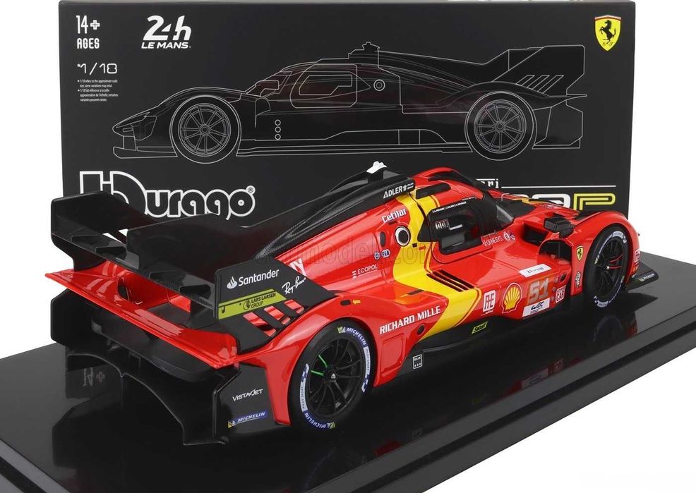 Ferrari 499P #51 "AF Corse" #51 Winner 24h Le Mans 2023 - 1/18 Burago