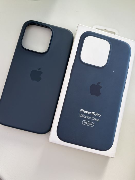 Silicone case storm blue  iphone 15 pro