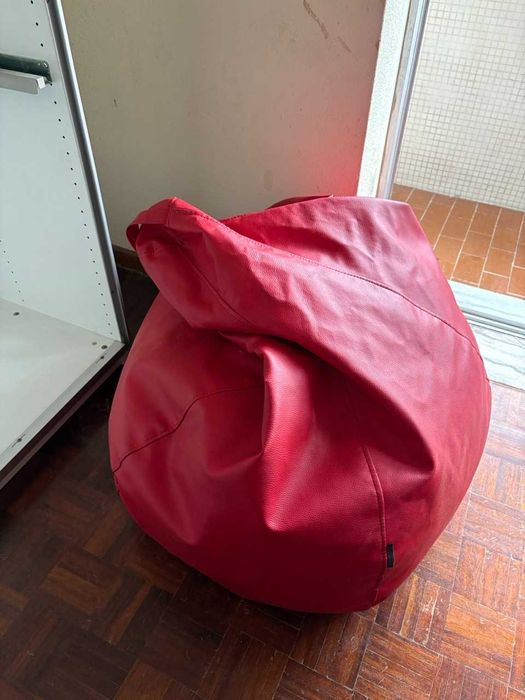 Pouf puff vermelho