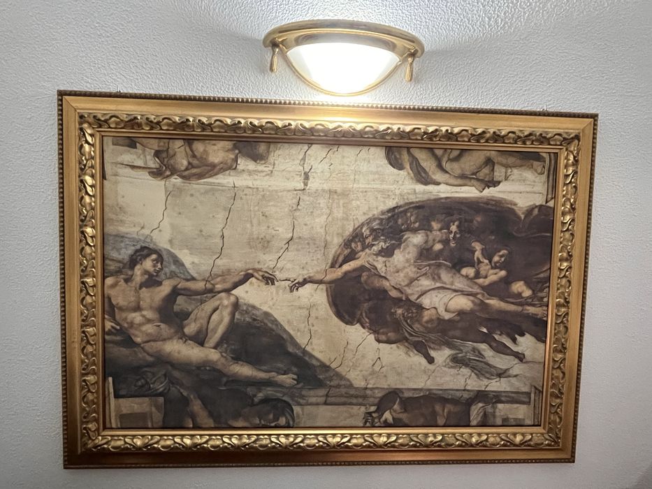 Quadro Decorativo “A Criação de Adão” – Estilo Clássico