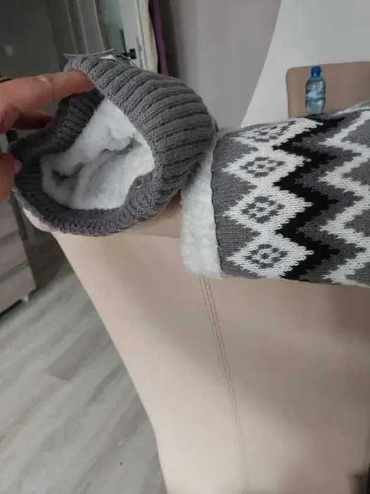 Nowy zimowy cieplutki komplet czapka + komin!!