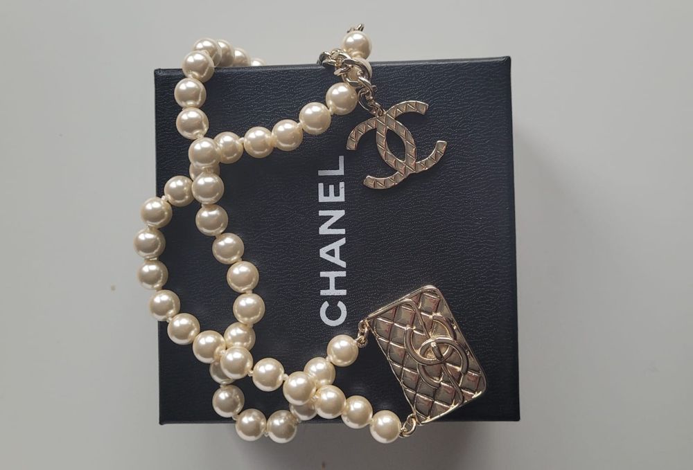 Chanel perły chocker CC nowy naszyjnik z pereł