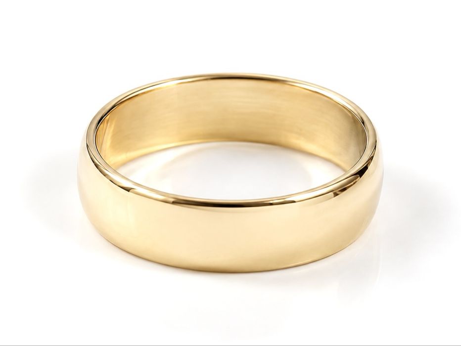 Złota obrączka 585 rozmiar 15 waga 3,98 g
